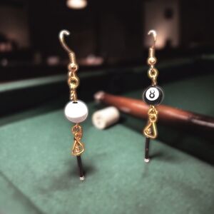 Billiard Ball Dangle Earrings